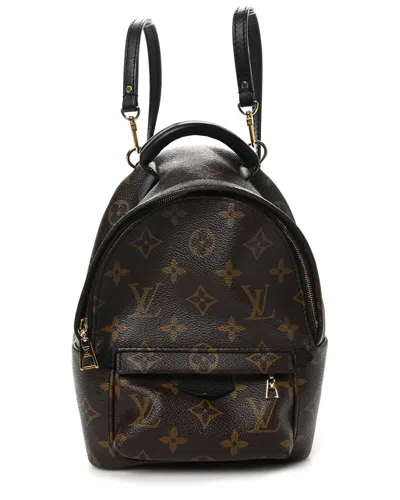 Pre-owned Louis Vuitton Brown Monogram Coated Canvas Palm Springs Backpack Mini  (authentic Pre-loved)