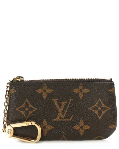 Pre-owned Louis Vuitton Brown Monogram Coated Canvas Pochette Cles (authentic Pre-loved)