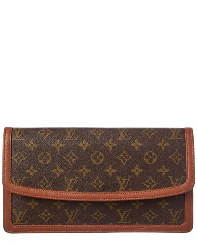 Pre-owned Louis Vuitton Brown Monogram Coated Canvas Pochette Dame Gm (authentic Pre-loved)