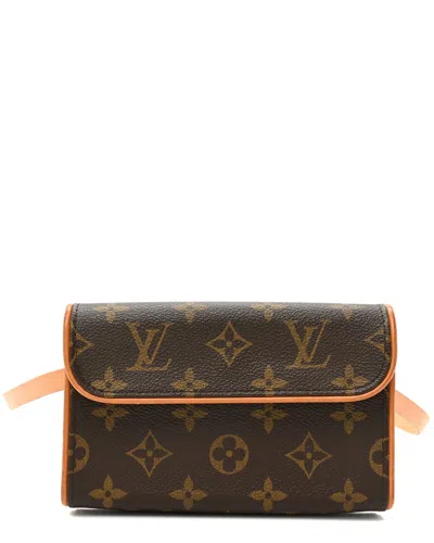 Pre-owned Louis Vuitton Brown Monogram Coated Canvas Pochette Florentine S (authentic  Pre-loved)