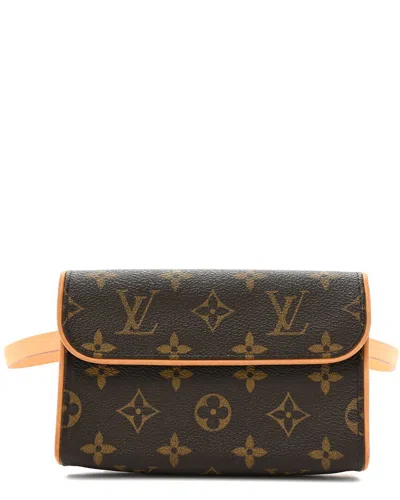 Pre-owned Louis Vuitton Brown Monogram Coated Canvas Pochette Florentine S (authentic  Pre-loved)