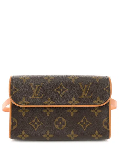 Pre-owned Louis Vuitton Brown Monogram Coated Canvas Pochette Florentine S (authentic  Pre-loved)