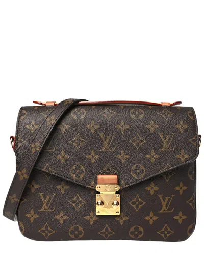 Pre-owned Louis Vuitton Brown Monogram Coated Canvas Pochette Metis (authentic Pre-  Loved)