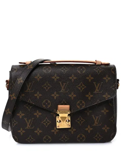 Pre-owned Louis Vuitton Brown Monogram Coated Canvas Pochette Metis (authentic Pre-  Loved)