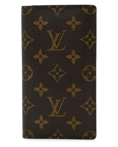 Pre-owned Louis Vuitton Brown Monogram Coated Canvas Pocket Agenda Cover (authentic Pre-  Loved)