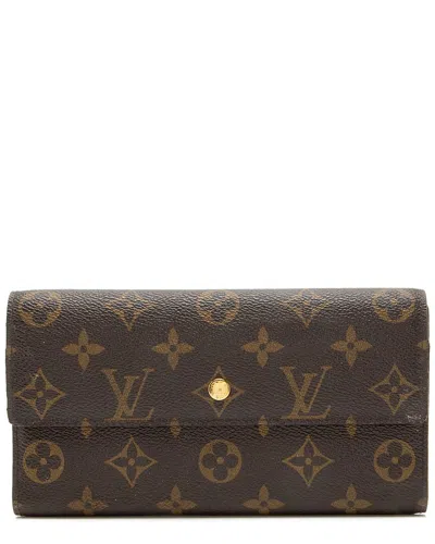 Pre-owned Louis Vuitton Brown Monogram Coated Canvas Porte Tressor International Wallet  (authentic Pre-loved)
