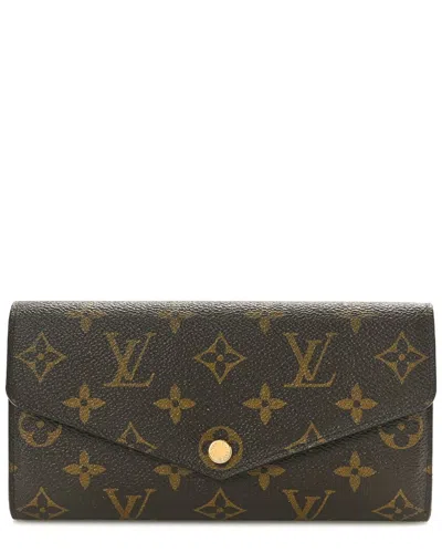 Pre-owned Louis Vuitton Brown Monogram Coated Canvas Sarah Wallet Nm (authentic Pre-loved)