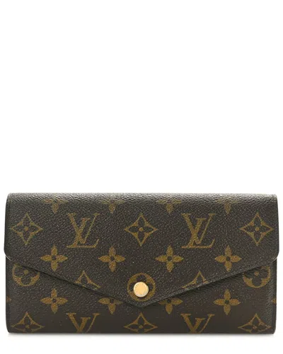Pre-owned Louis Vuitton Brown Monogram Coated Canvas Sarah Wallet Nm (authentic Pre-loved)