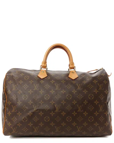 Pre-owned Louis Vuitton Brown Monogram Coated Canvas Speedy 40 (authentic Pre-loved)