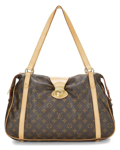 Pre-owned Louis Vuitton Brown Monogram Coated Canvas Stresa Gm (authentic Pre-loved)