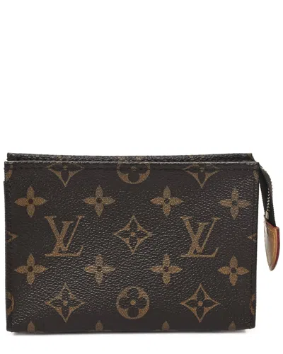 Pre-owned Louis Vuitton Brown Monogram Coated Canvas Toiletry Pouch 15 (authentic Pre-loved)