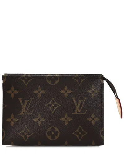 Pre-owned Louis Vuitton Brown Monogram Coated Canvas Toiletry Pouch 19 (authentic Pre-  Loved)