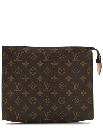 Pre-owned Louis Vuitton Brown Monogram Coated Canvas Toiletry Pouch 19 (authentic Pre-loved)