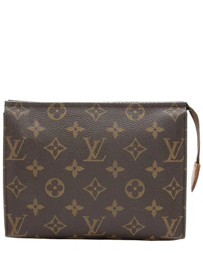 Pre-owned Louis Vuitton Brown Monogram Coated Canvas Toiletry Pouch 19 (authentic Pre-  Loved)