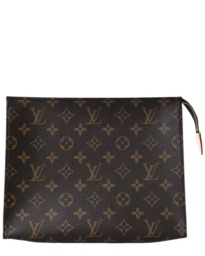 Pre-owned Louis Vuitton Brown Monogram Coated Canvas Toiletry Pouch 26 (authentic Pre-  Loved)