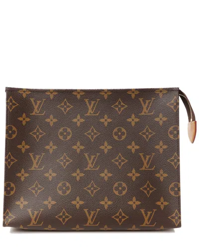 Pre-owned Louis Vuitton Brown Monogram Coated Canvas Toiletry Pouch 26 (authentic Pre-loved)