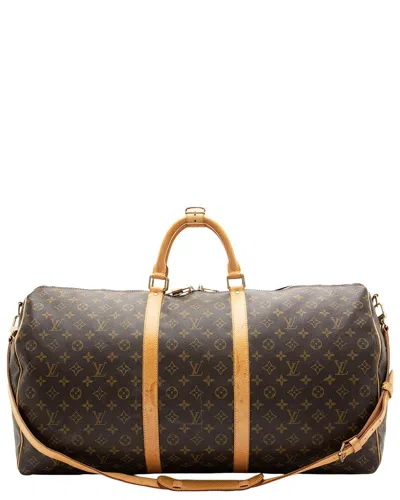 Pre-owned Louis Vuitton Brown Monogram Coated Canvas Vintage Monogram Keepall  Bandouliere 60 Duffle (authenti