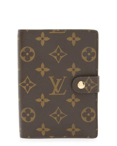 Louis Vuitton Brown Monogram Coated Canvas Vintage Small Ring Agenda Cover  (authentic Pre-loved)