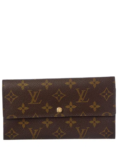 Pre-owned Louis Vuitton Brown Monogram Coated Canvas Wallet (authentic Pre-loved)