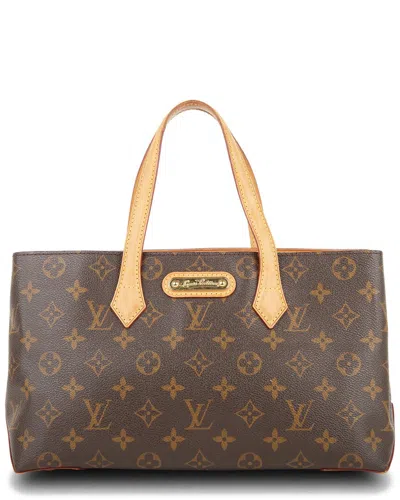 Pre-owned Louis Vuitton Brown Monogram Coated Canvas Wilshire Pm (authentic Pre-loved)