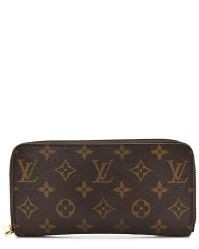 Pre-owned Louis Vuitton Brown Monogram Coated Canvas Zippy Wallet (authentic Pre-loved)