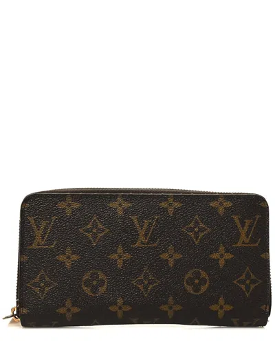 Pre-owned Louis Vuitton Brown Monogram Coated Canvas Zippy Wallet (authentic )