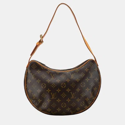 Pre-owned Louis Vuitton Brown Monogram Croissant Mm