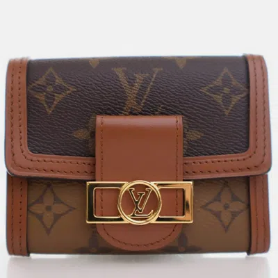 Pre-owned Louis Vuitton Brown Monogram Dauphine Wallet