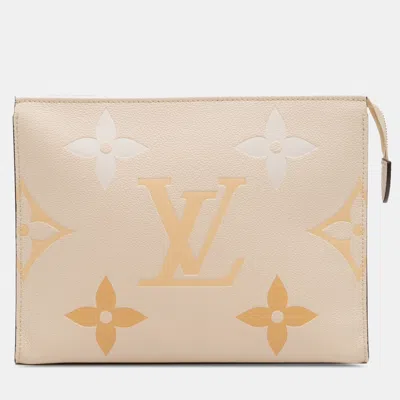 Pre-owned Louis Vuitton Brown Monogram Empreinte Giant By The Pool Toiletry Pouch 26