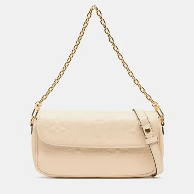 Pre-owned Louis Vuitton Brown Monogram Empreinte Giant Ivy Wallet On Chain