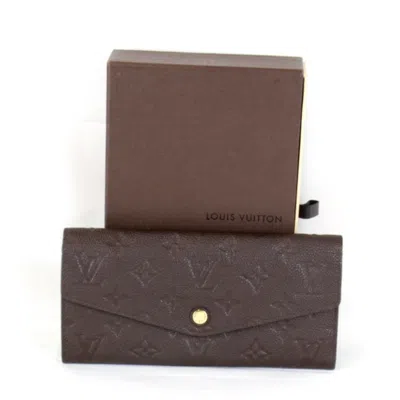 Pre-owned Louis Vuitton Brown Monogram Empreinte Long Wallet (bi-fold) ()