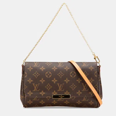 Pre-owned Louis Vuitton Brown Monogram Favorite Mm