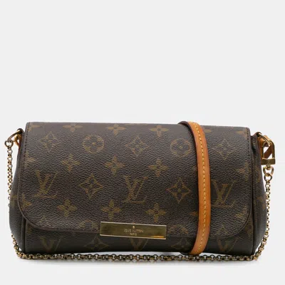 Pre-owned Louis Vuitton Brown Monogram Favorite Pm