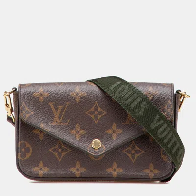 Pre-owned Louis Vuitton Brown Monogram Felicie Strap And Go