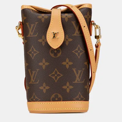 Pre-owned Louis Vuitton Brown Monogram Fold Me Pouch