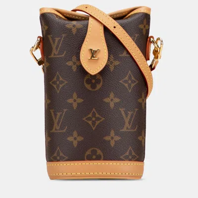 Pre-owned Louis Vuitton Brown Monogram Fold Me Pouch