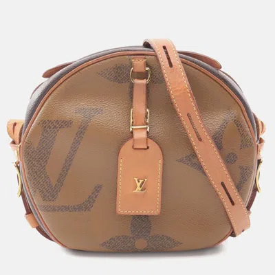 Pre-owned Louis Vuitton Brown Monogram Giant Reverse Boite Chapeau Souple