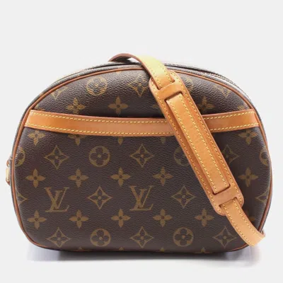 Pre-owned Louis Vuitton Brown Monogram Leather Blois Shoulder Bag