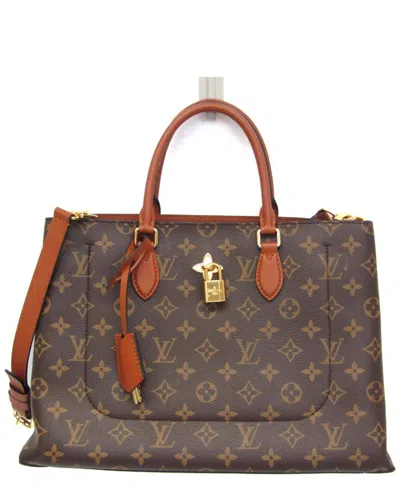 Louis Vuitton Brown Monogram Leather Hand Bag (authentic Pre-loved)