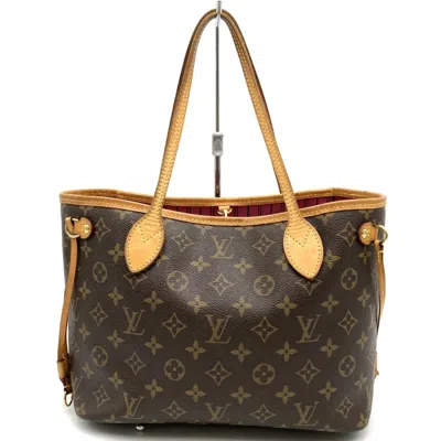 Pre-owned Louis Vuitton Brown Monogram Leather Handbag Tote Bag ()