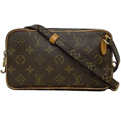 Pre-owned Louis Vuitton Brown Monogram Leather Pochette Shoulder Bag ()