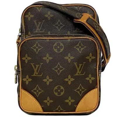 Pre-owned Louis Vuitton Brown Monogram Leather Pochette Shoulder Bag ()