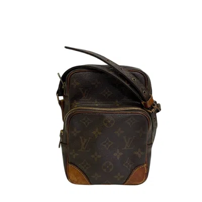Pre-owned Louis Vuitton Brown Monogram Leather Pochette Shoulder Bag ()
