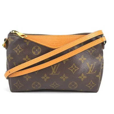Pre-owned Louis Vuitton Brown Monogram Leather Shoulder Bag ()