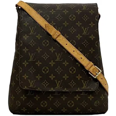 Pre-owned Louis Vuitton Brown Monogram Leather Shoulder Bag ()