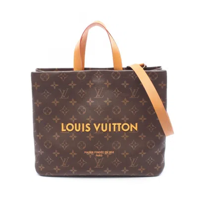Pre-owned Louis Vuitton Brown Monogram Leather Tote Bag ()