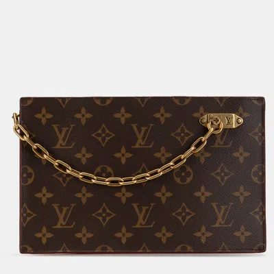 Pre-owned Louis Vuitton Brown Monogram Legacy Chain Clutch