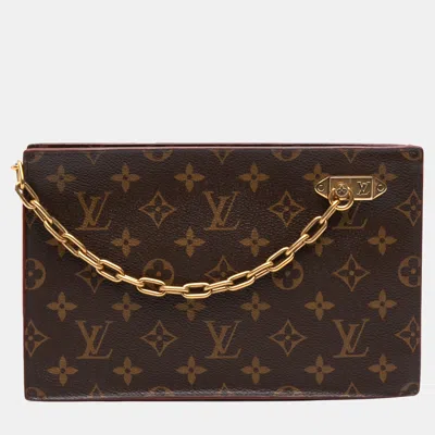 Pre-owned Louis Vuitton Brown Monogram Legacy Chain Clutch
