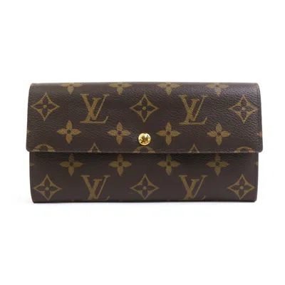 Pre-owned Louis Vuitton Brown Monogram Long Wallet (bi-fold) ()