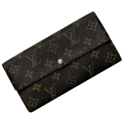 Pre-owned Louis Vuitton Brown Monogram Long Wallet (bi-fold) ()